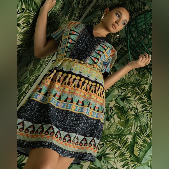 Blackmilk “HISTORY OF EGYPTIAN ART SHIRT DRESS - LIMITED” Size 10 US/14AUST NWT - Picture 9 of 13